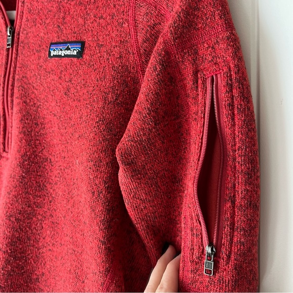 NWOT Patagonia Women's Better Sweater 1/4 Zip in Classic Red Size Small - Picture 5 of 9